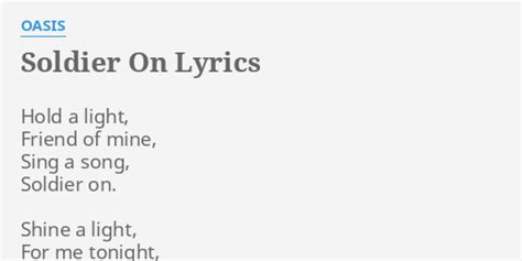 soldier on betekenis|soldier on lyrics.